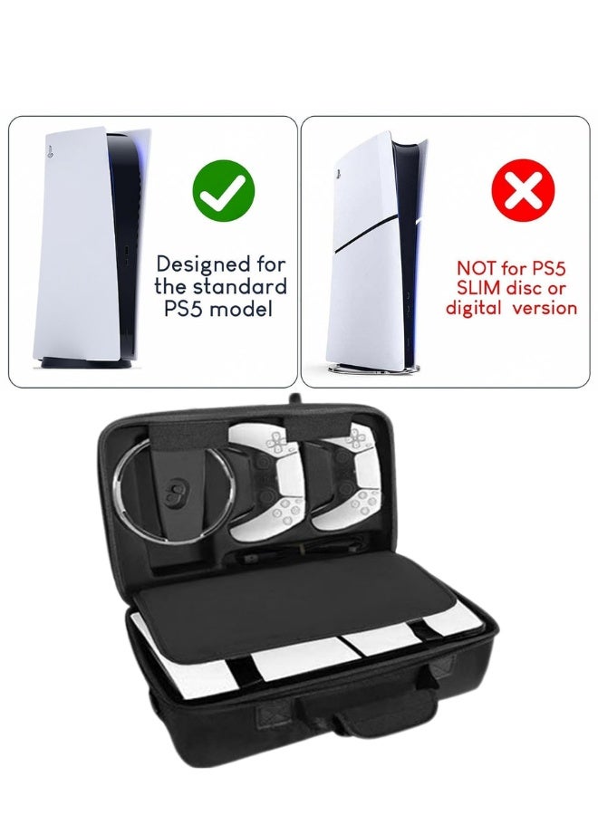 DOUGEI Travel Carrying Case for PS5, Hard Shell Travel Case for PS5 Disc&Digital Edition, Protective Storage Bag for Playstation 5, Dual Sense Controllers, Headset, Base and Game Accessories - Image 3
