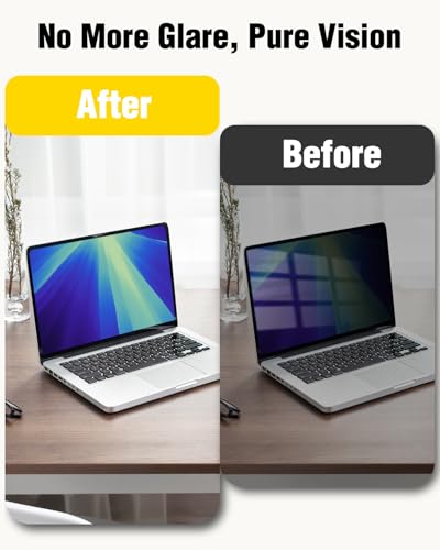 FFORITO F FORITO Magnetic Privacy Screen Protector Compatible with MacBook Pro 16 inch (2021-2024, M1, M2, M3, M4 Pro/Max), Removable 360° Anti Peeping Anti Blue Light Anti Glare Laptop Privacy Shield - Image 5