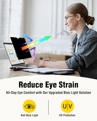 FFORITO F FORITO Magnetic Privacy Screen Protector Compatible with MacBook Pro 16 inch (2021-2024, M1, M2, M3, M4 Pro/Max), Removable 360° Anti Peeping Anti Blue Light Anti Glare Laptop Privacy Shield - Image 4