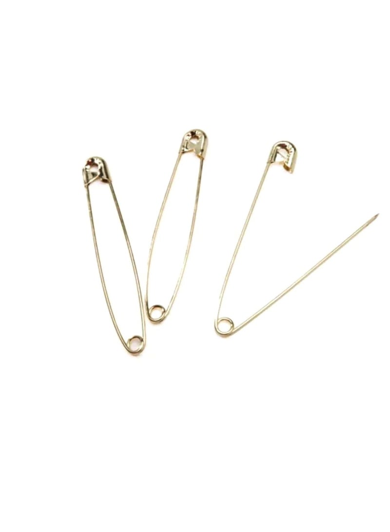 7 Safety Pins Gold - Image 1