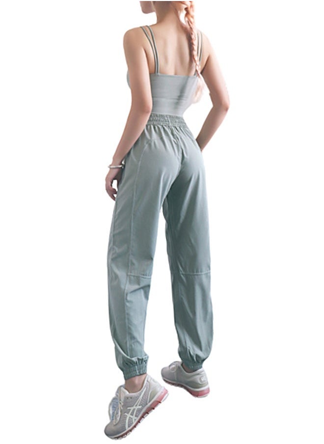 NIBEMINENT Solid Pocket Detail Joggers Green  - Image 2