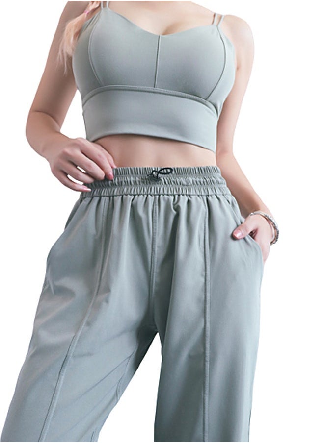 NIBEMINENT Solid Pocket Detail Joggers Green  - Image 3