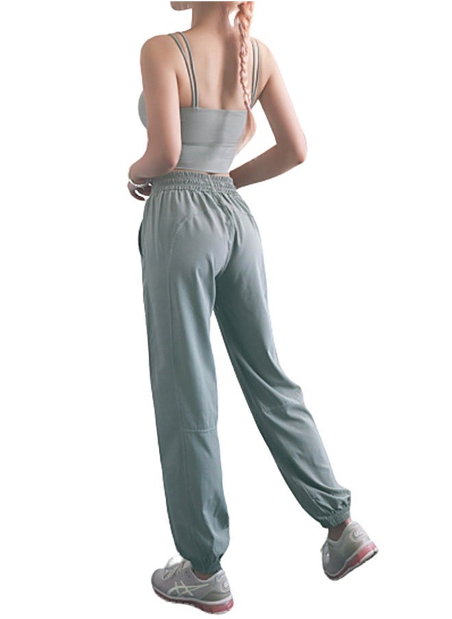 NIBEMINENT Solid Pocket Detail Joggers Green  - Image 5