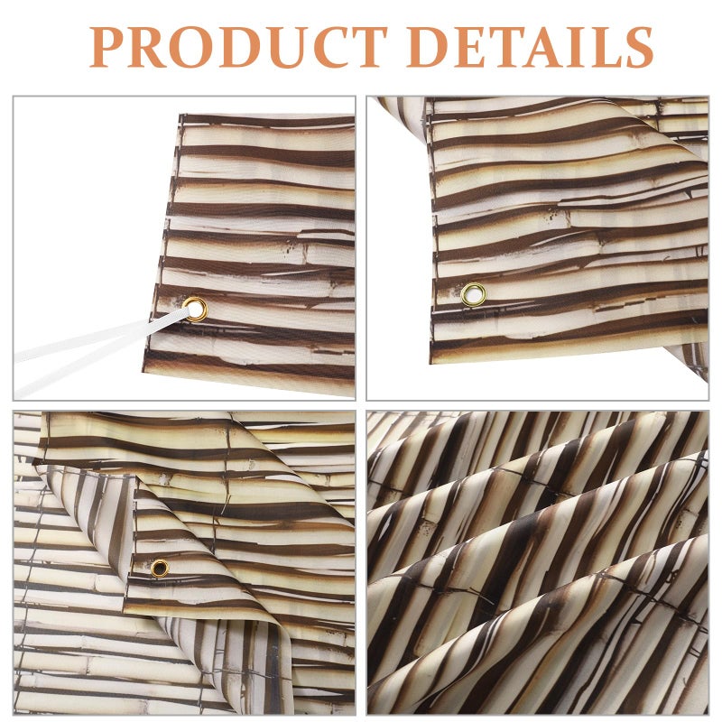 Barydat Hawaiian Beach Reed Backdrop Aloha Luau Party Tiki Bar Decorations Polyester Fabric Photography Backdrop for Photoshoot (8 x 6ft) - Image 3