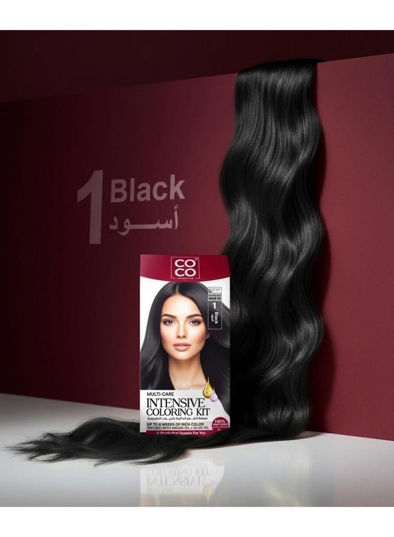 Coco hair dye, black color number 1 - Image 2