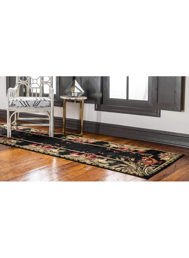Unique Loom Barnyard Collection Area Rug - Farm (2' 7" X 10' Runner, Black/ Cream)  - Image 2