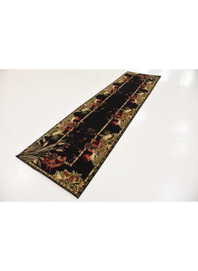 Unique Loom Barnyard Collection Area Rug - Farm (2' 7" X 10' Runner, Black/ Cream)  - Image 4