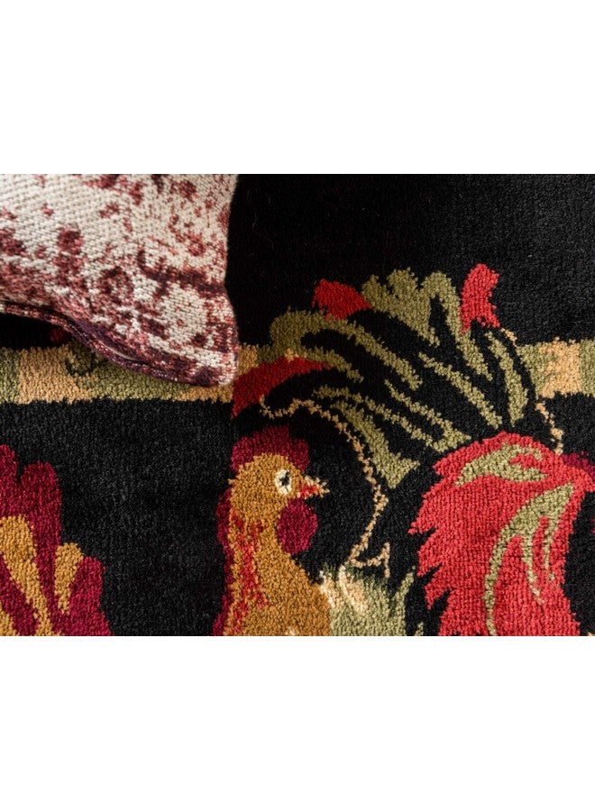 Unique Loom Barnyard Collection Area Rug - Farm (2' 7" X 10' Runner, Black/ Cream)  - Image 5