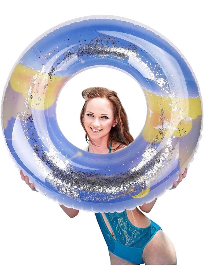 SOLARAE Glitter Pool Float, Colorful Swim Party Toys, Swimming Float, Suitable for Pool Parties Suitable for Water Sports, Protect your Own Safety - Image 2