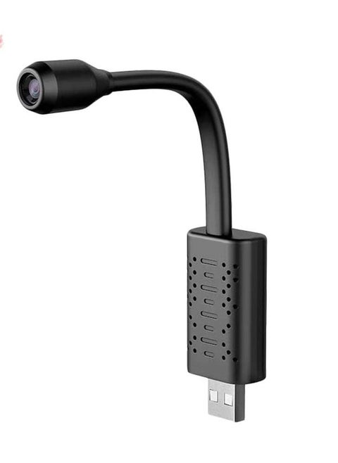 "USB Portable WiFi Camera – Mini Wireless 360° Rotatable IP Camera with Motion Detection, Compact Design (Black)"