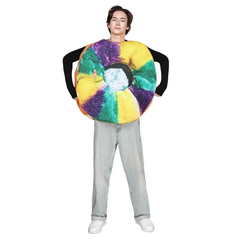 EraSpooky Adult King Cakes Costume Funny Mardi Gras Parades Outfits for Men Women - Image 4