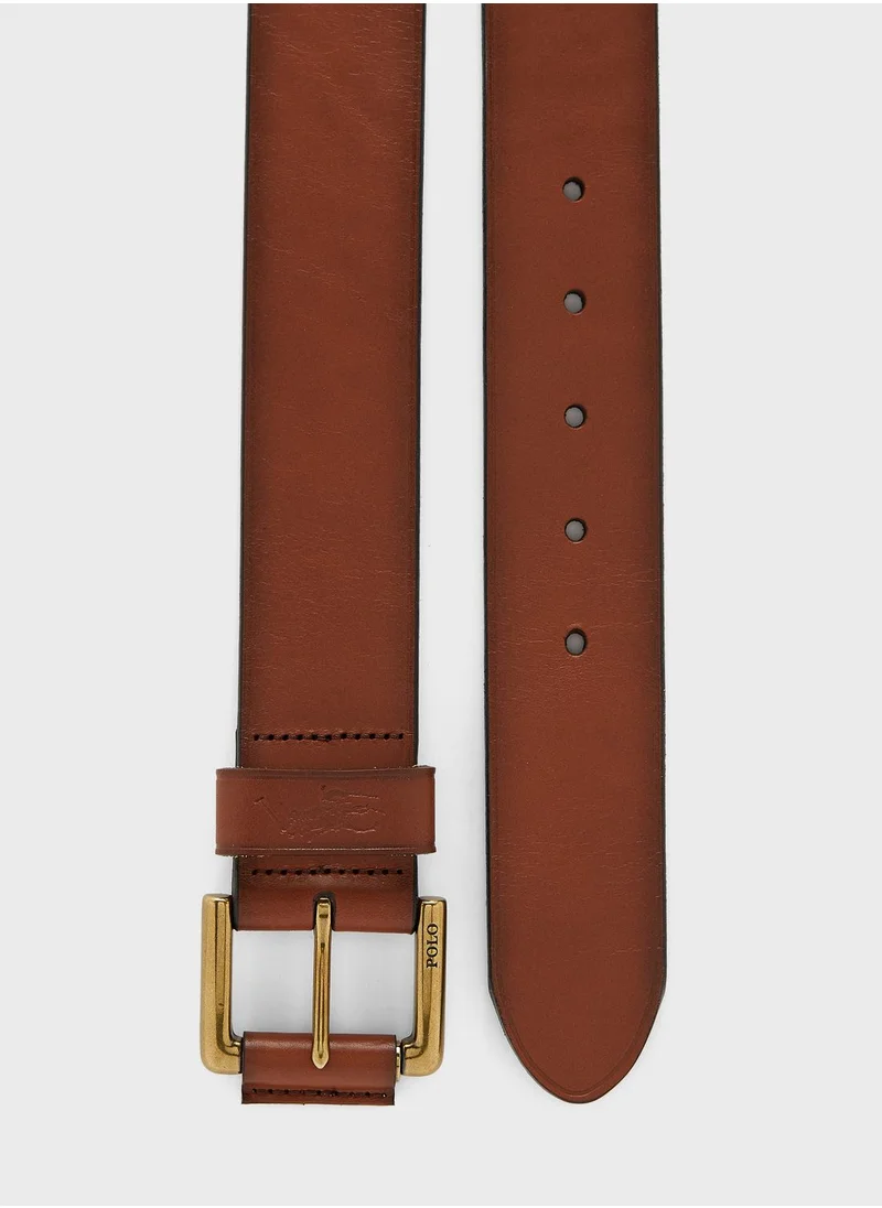 POLO RALPH LAUREN Leather Buckle hole belt