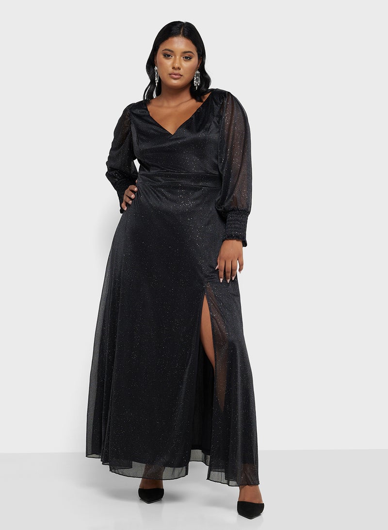 Ella Limited Curve Glittery Evening Dress - Image 4