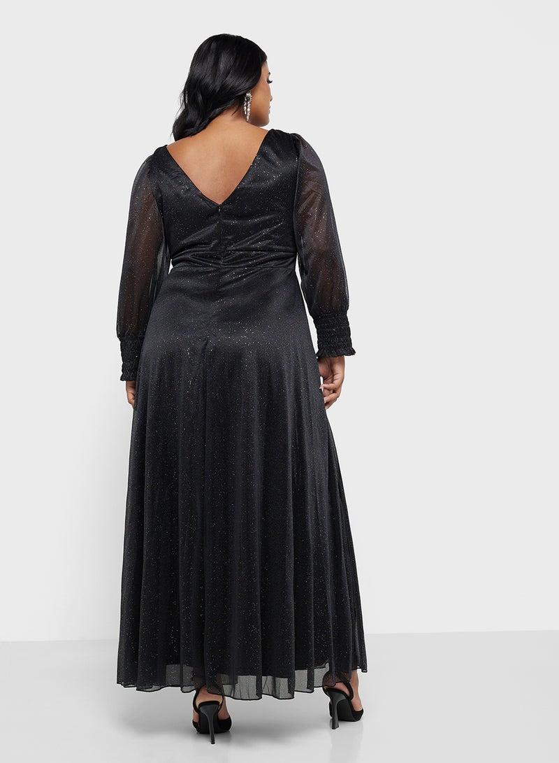 Ella Limited Curve Glittery Evening Dress - Image 2