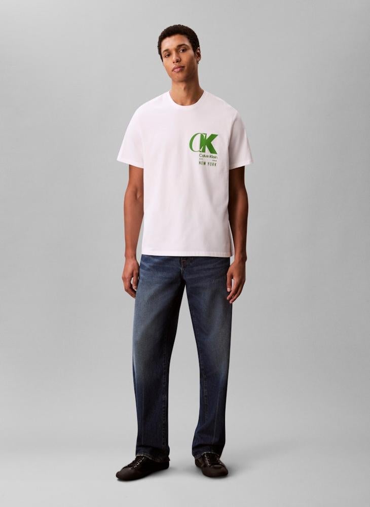 كالفن كلاين تيشيرت قصير بأكمام برسومات شعار - Image 5