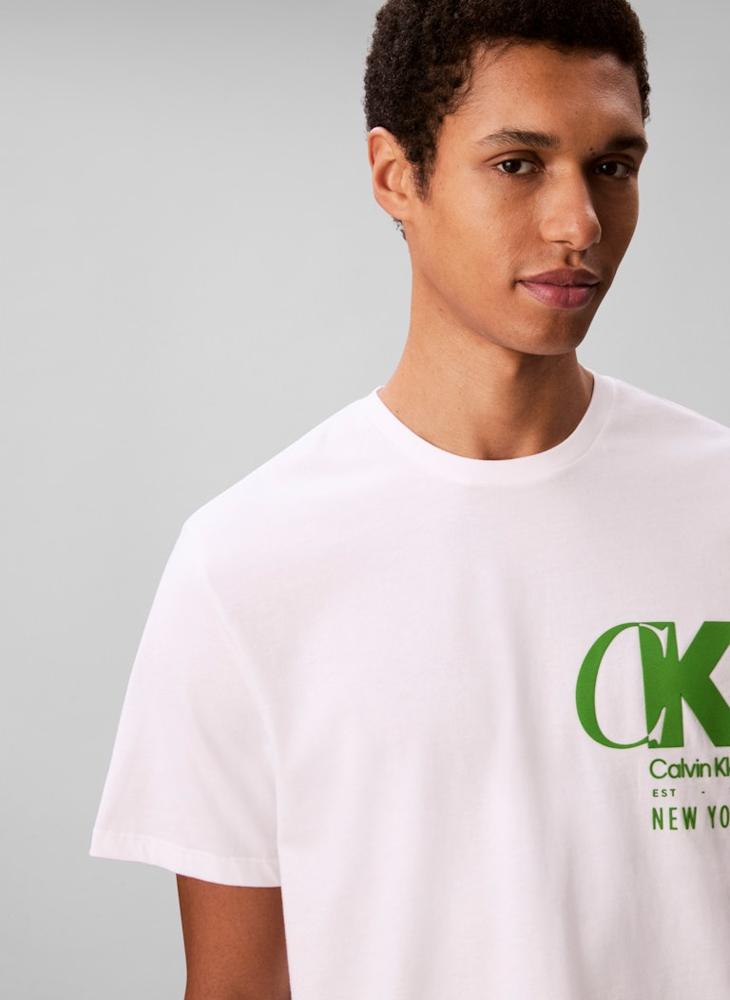 كالفن كلاين تيشيرت قصير بأكمام برسومات شعار - Image 4