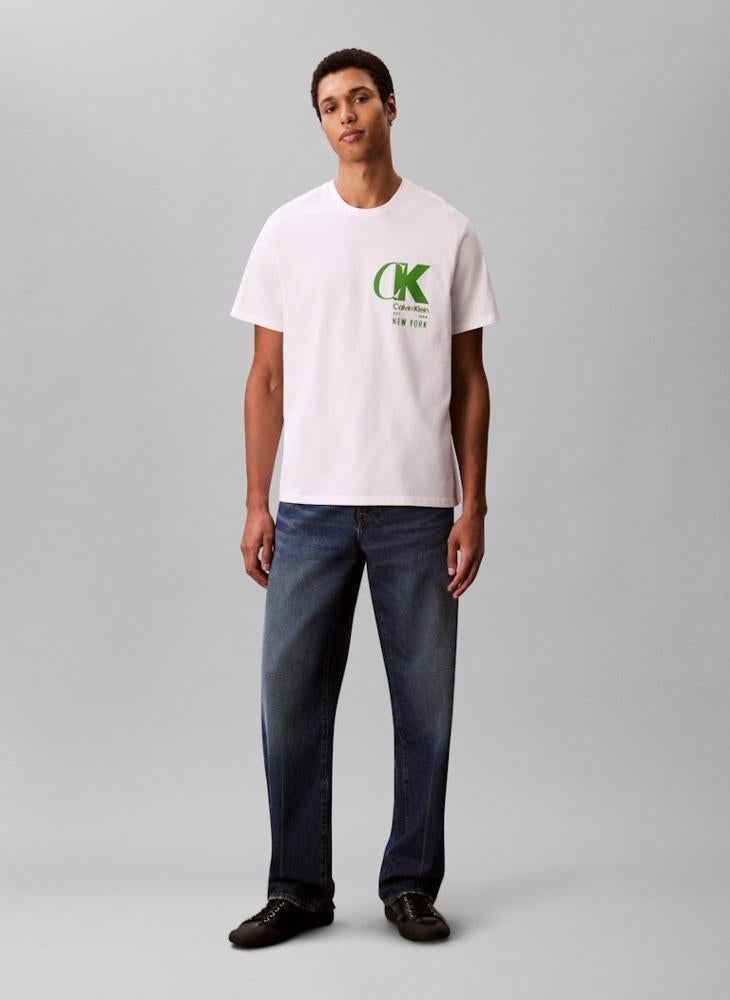 كالفن كلاين تيشيرت قصير بأكمام برسومات شعار - Image 5