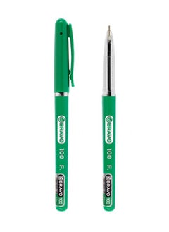 Bravo Bravo 100 Ball Point Pen - 0.7mm -  Pack of 25 Pens - Green  - Image 2