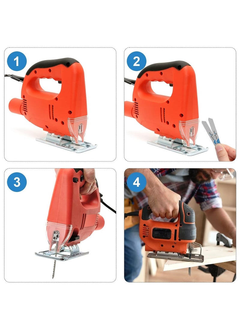 Generic 20 Piece T Shank Jigsaw Blades Tool Assortment of Professional T-Handle Jig Saw Blade Kits Multi-Purpose Jig Saw Blades Replacement Set for Wood Pruning Plastic and Metal Cutting  - Image 3