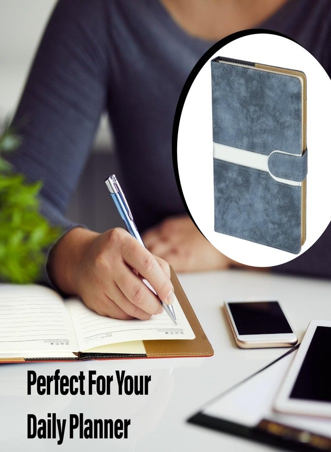 DAHSHA 2 Pack Pu Leather Diary, Executive Professional Office Diary with Magnetic Lock & Pen Loop, Daily Planner, A5 Notebook Diary for Men Women (Color May Vary) - Image 5