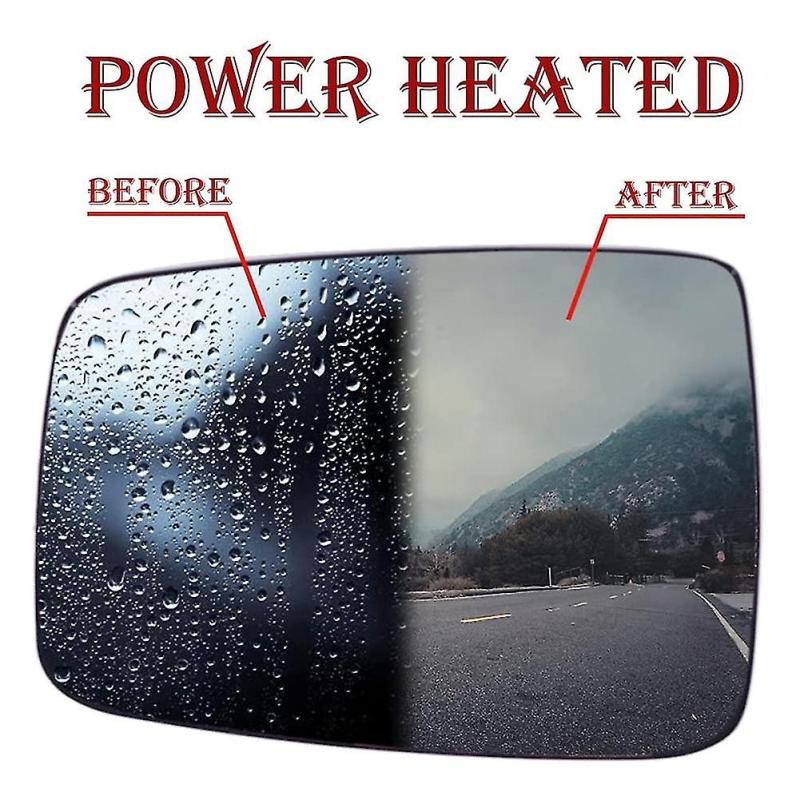 Heated Car Mirror Glass: 1 Left Rearview Replacement Glass - Quick Snow Rain Thaw Easy Snap-In Installation for Dodge Ram 1500 2009-2019 Ram 2500 2012-2019 Non-Towing Vehicle - Image 3