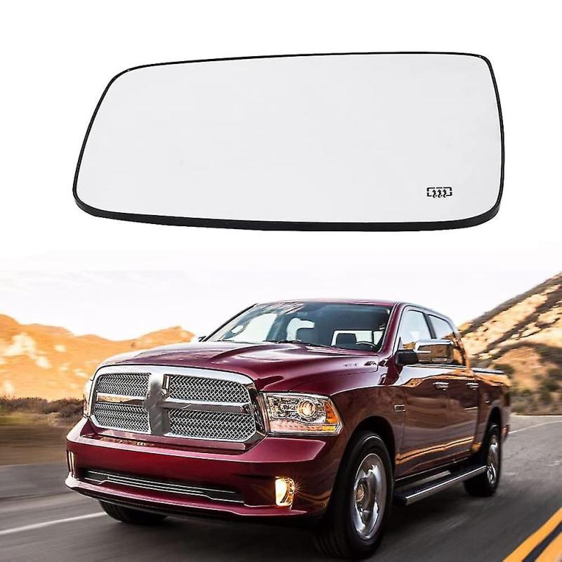Heated Car Mirror Glass: 1 Left Rearview Replacement Glass - Quick Snow Rain Thaw Easy Snap-In Installation for Dodge Ram 1500 2009-2019 Ram 2500 2012-2019 Non-Towing Vehicle - Image 2