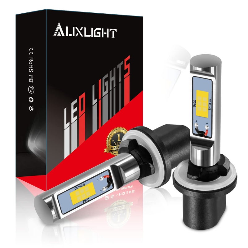 AUXLIGHT 880 LED Fog Light DRL Bulbs, 3000 Lumens Extremely Bright 890 899 892 893 884 885 Bulbs Replacement for Cars, Trucks, Golden Yellow