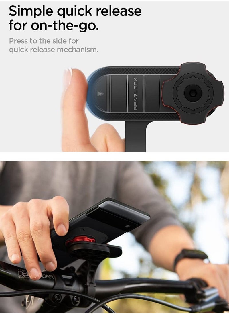 Spigen - Gearlock Mobile Bike Mount Out Front Handlebar with Universal Adapter for Smart Phone - Image 1