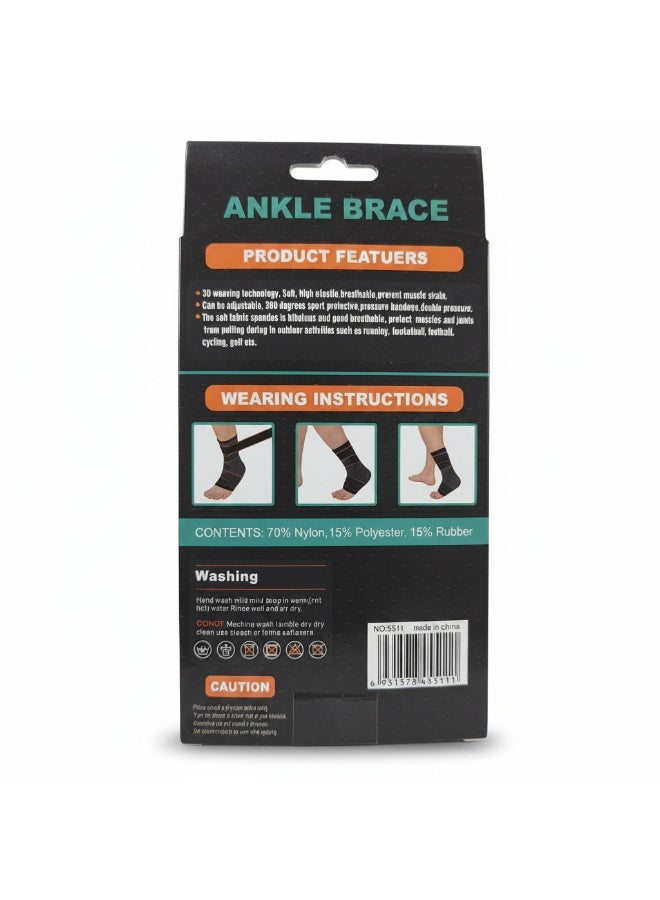 OMG King of Kings Ankle Brace Adjustable Compression Support Black 1 Piece - Image 4