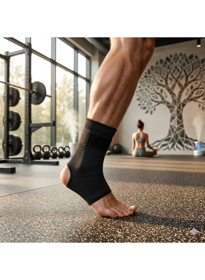 OMG King of Kings Ankle Brace Adjustable Compression Support Black 1 Piece - Image 3