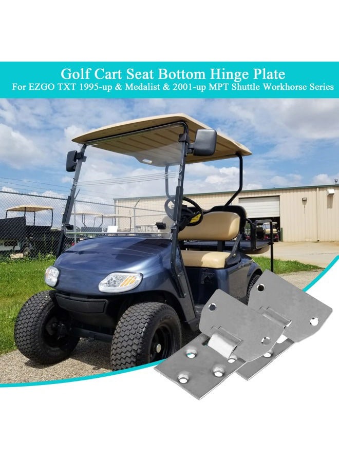10L0L Golf Cart Seat Bottom Hinge Plate Fits for 1995-up EZGO TXT & Medalist, 2001-up EZGO MPT Shuttle Workhorse Series, 2 Pack OEM# 71610G01 71609G01 - Image 3
