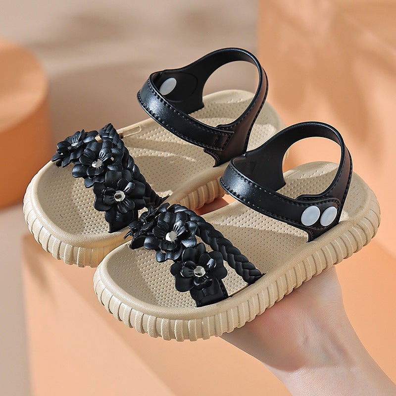 Girls' Sandals 2025 Soft Sole Non-Slip Girls Cute Peep Toe Children'S Princess Beach Sandals - Image 5