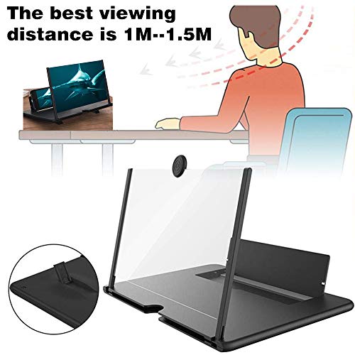 Junrbx Screen Magnifier Amplifier, New Generation Phone Holder Screen Amplifier, 3D HD Video and Gaming Phone Projector-with Foldable Phone Stand, Supports All Smartphones - Image 5