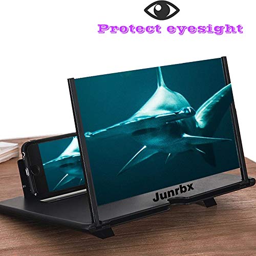 Junrbx Screen Magnifier Amplifier, New Generation Phone Holder Screen Amplifier, 3D HD Video and Gaming Phone Projector-with Foldable Phone Stand, Supports All Smartphones - Image 2