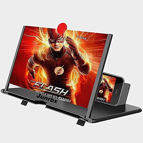 Junrbx Screen Magnifier Amplifier, New Generation Phone Holder Screen Amplifier, 3D HD Video and Gaming Phone Projector-with Foldable Phone Stand, Supports All Smartphones - Image 1