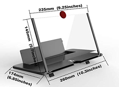 Junrbx Screen Magnifier Amplifier, New Generation Phone Holder Screen Amplifier, 3D HD Video and Gaming Phone Projector-with Foldable Phone Stand, Supports All Smartphones - Image 4