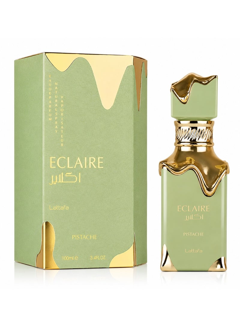 Lattafa Éclaire Pistache Eau De Parfum Natural Spray 100ml - Long Lasting Pistachio Vanilla Gourmand Fragrance for Men & Women - Image 1