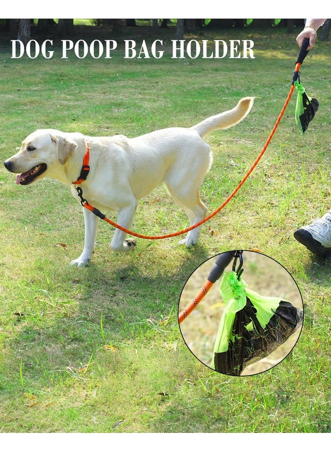 جويتيل مقود Joytale بطول 6/5/4 أقدام للكلاب من السلالات الكبيرة والمتوسطة، مقود قوي من النايلون المضفر، مقبض مبطن مريح ومقود قوي مع أكياس فضلات وموزع، برتقالي، 6 أقدام × 1/2 بوصة - Image 4