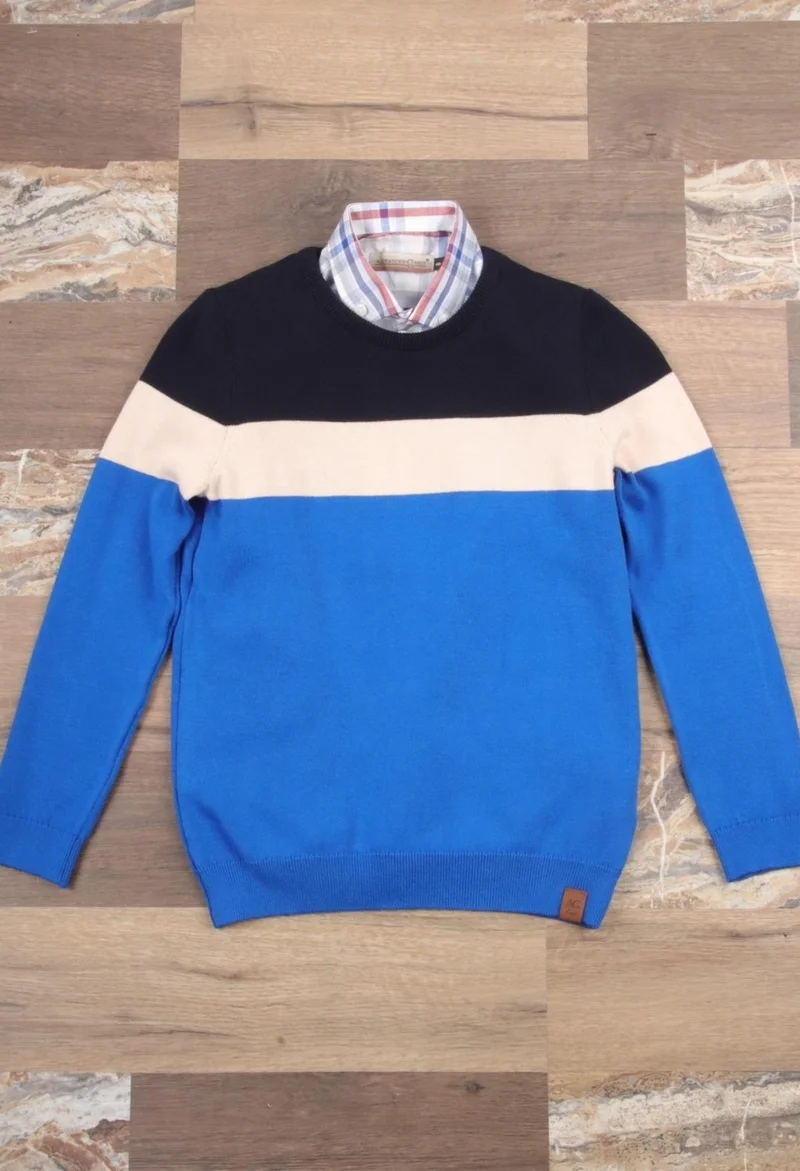 الكسندر جاردي Crew Neck Kids Knitted Sweater (C23-7101)