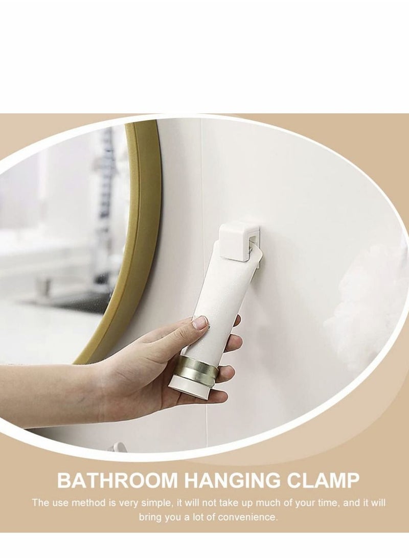 Y&D Toothpaste Rack, Holder Paste Clips Wall Mount Facial Cleanser Self Adhesive Hanging Multifunction Stand for Bathroom Tower, 4Pcs  - Image 5