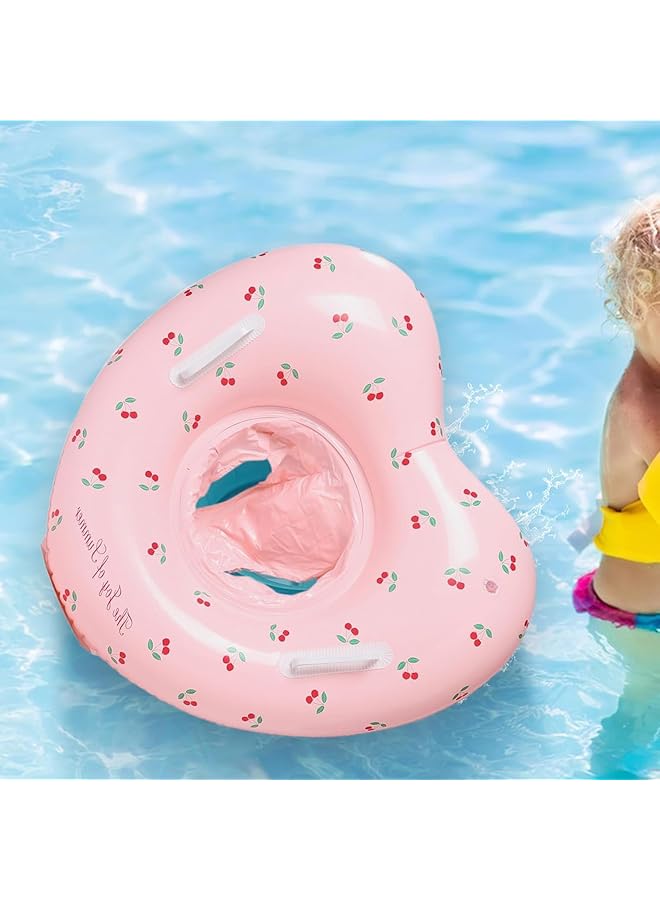 KASTWAVE Pool Float Rings Portable Heart Shaped Inflatable Swimming Seat With Handles | Blow Up Baby Swim Tube For Age 6+ Months Water Play Accessory For River Lake - Image 2