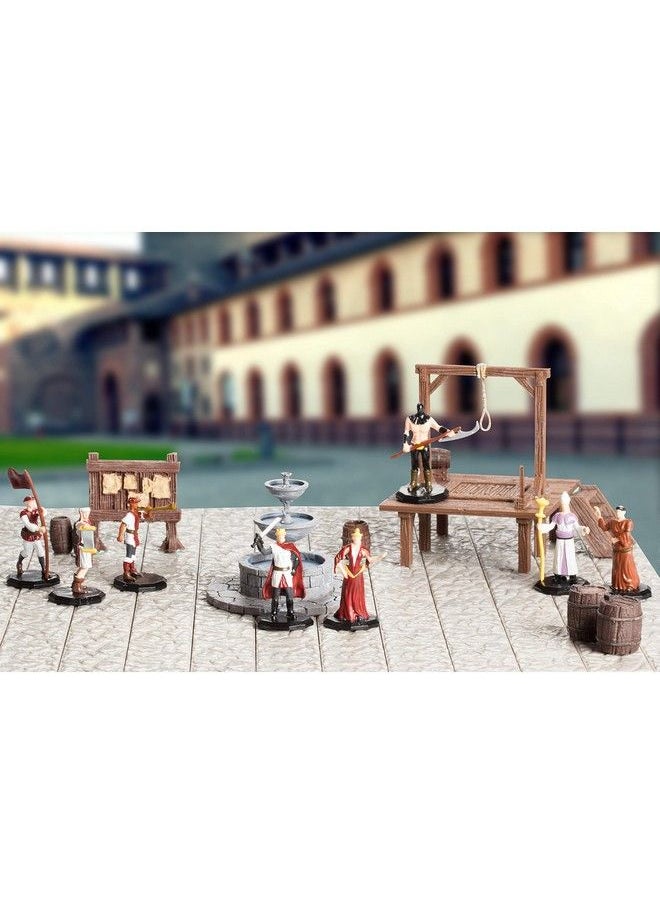 Monster Protectors - Monster Townsfolk Mini Fantasy Figures 8Pc Authority Figures Non Player Character Npc Miniatures 1" Hexsized Compatible W/Dnd Dungeons And Dragons Pathfinder & All Rpg Tabletop Games - Image 1