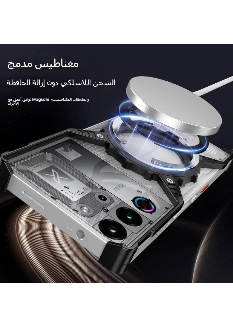 تنطبق على الشياطين الحمر 10PRO / 10PRO + المعادن X- نوع حالة الهاتف المحمول ، شفط المغناطيسي مضيئة والعتاد قوس ، بلا حدود المضادة-- إسقاط الغطاء - Image 4