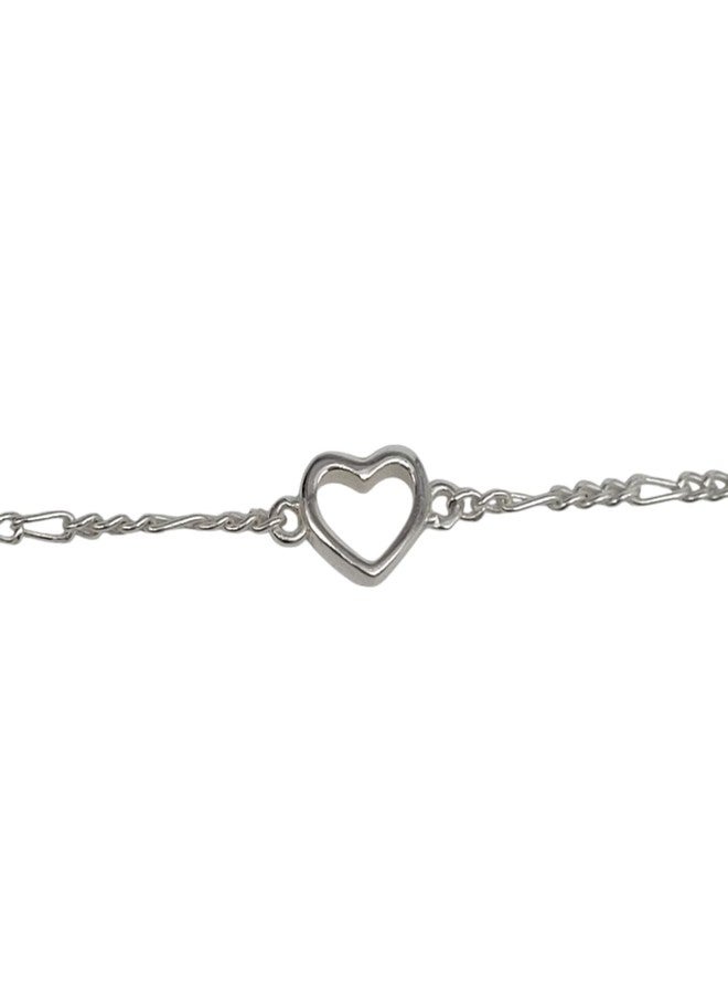 LBV 925 Sterling Silver Heart Anklet (single) for Baby Girls 0-5 Years | Adjustable Chain with Lobster Clasp - Image 5