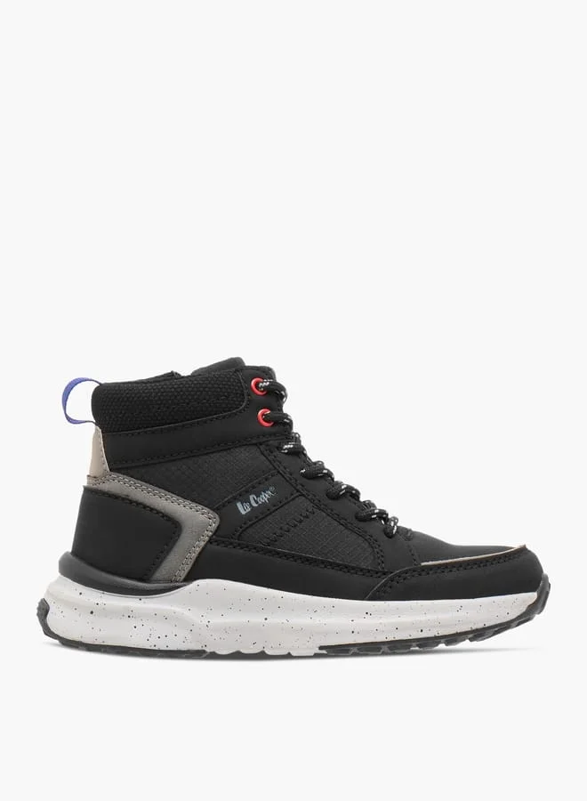 Lee Cooper Boys' High Top Sneakers with Lace-Up Closure