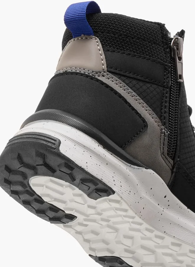 Lee Cooper Boys' High Top Sneakers with Lace-Up Closure