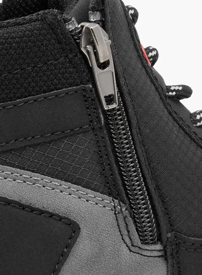 Lee Cooper Boys' High Top Sneakers with Lace-Up Closure