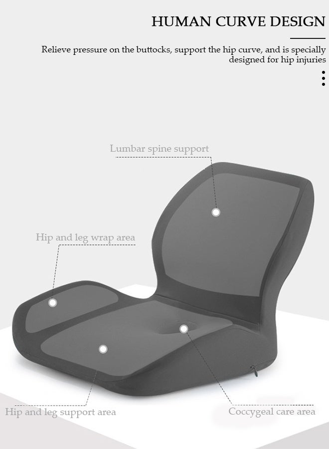DUNISO وسادة مقعد من الإسفنج الذكي لكرسي المكتب ومقعد السيارة والطائرة والمبيض - لتخفيف آلام عرق النسا والورك والعصعص، وسادة كرسي المكتب للموظفين الذين يجلسون لفترة طويلة وسائقي السيارات - Image 3