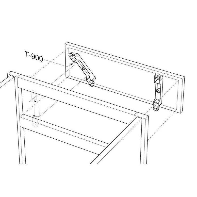 LEGLO False Front Cabinet Clips 4-1/2"" - Fake Drawer Clips/False Drawer Front Clips - 2 Sets 4 Clips - Image 3