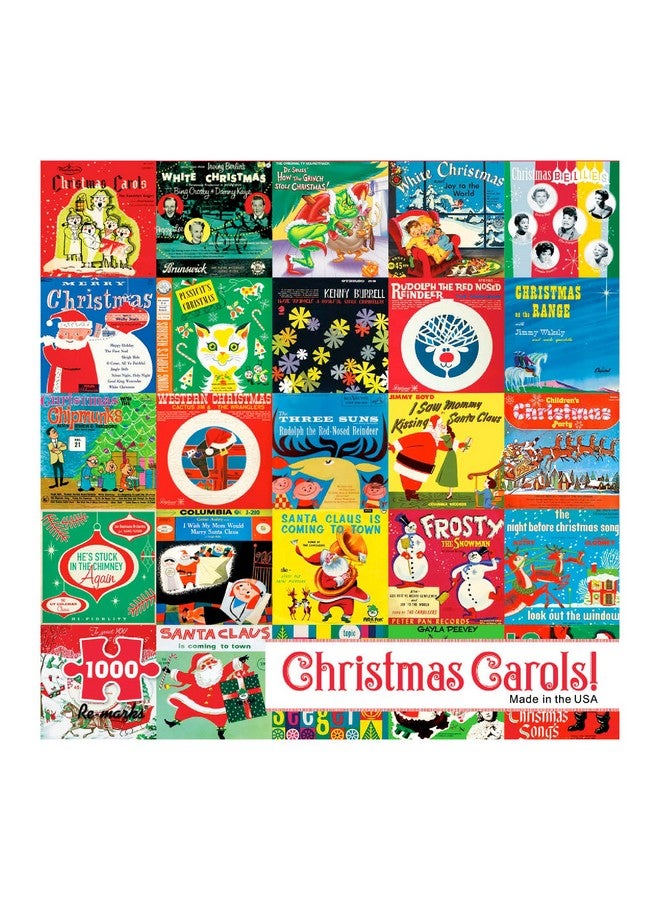 Re-marks Christmas Carols Puzzle, Collage Puzzle for All Ages, 1000-Piece Holiday Puzzle - Image 1